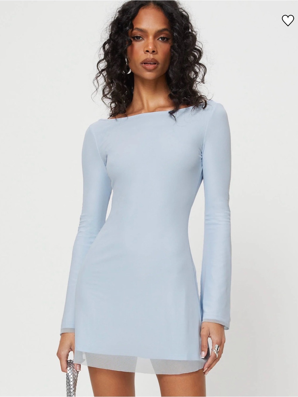 Lukea Long Sleeve Mini Dress Blue